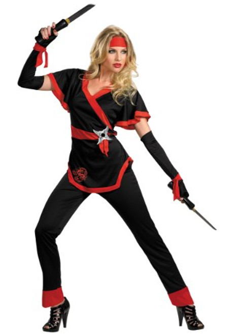 Disguise Women s Ninja Dragon Costume Black/Red Small
