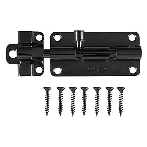 AjustLock 5 Inch Barrel Bolt Extra Heavy Duty Lock Zinc Black