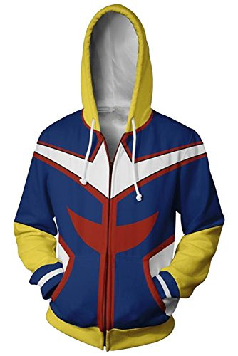 NoveltyBoy Boku No Hero Academia My Hero Academia All Might Hoodies Sweatshirt Cosplay Costume Battle Suit Jacket