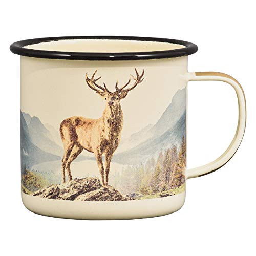 Gentlemen s Hardware Camping and Outdoor Enamel Coffee Mug Deer 500 ml