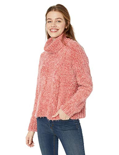 Jack by BB Dakota Junior s Eyelash Kisses Chenille Cable Knit Sweater Blush Pink Medium