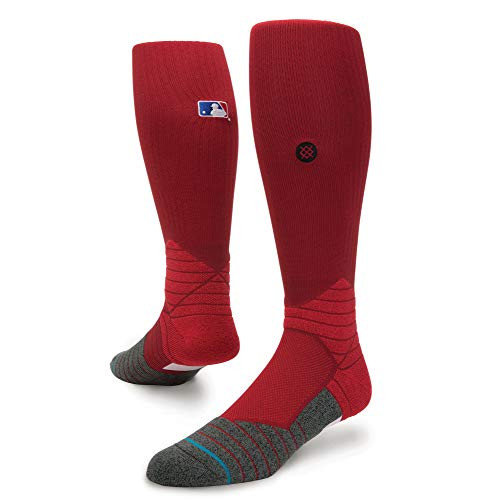 Stance Men s Diamond Pro OTC MLB on Field Calf Sock Darkred  Medium