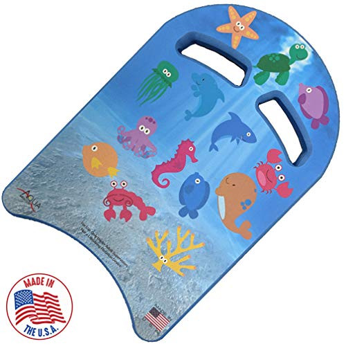 Aquamentor Junior LearntoSwim Kickboard Sea Creatures Blue Junior 11 x16 5 x1 5