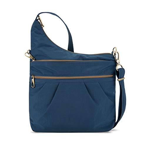 Travelon AntiTheft Signature 3 Compartment Crossbody Ocean One Size