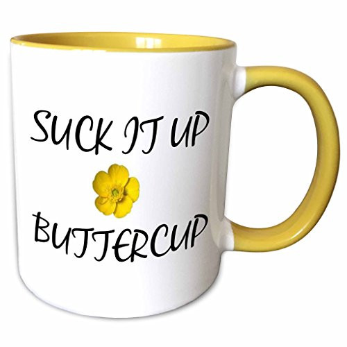 3dRose Suck it up Buttercup Yellow Mug 11 oz