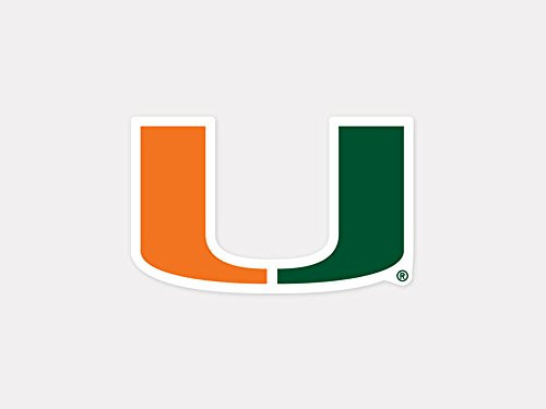WinCraft NCAA University of Miami Florida Perfect Cut Color Decal 4  x 4