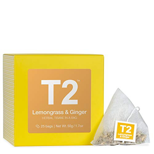 T2 Tea  Lemongrass  Ginger Tea Herbal Tisane Teabags 25 count