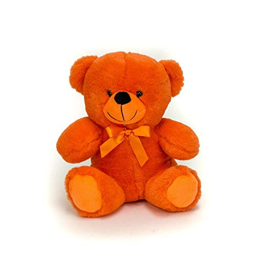 Grandma Smiley s Plush Best Friends 9  Super Color Teddy Bears Orange