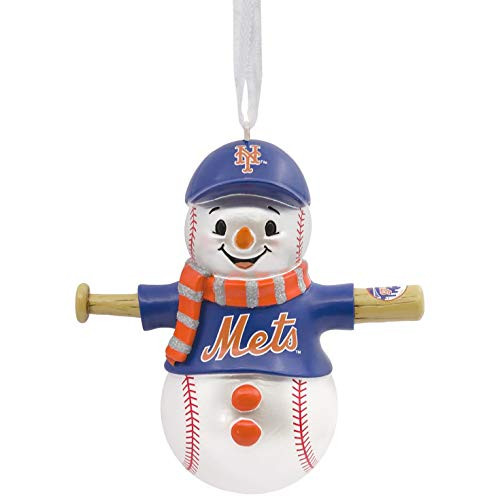 Hallmark MLB New York Mets Baseball Snowman Ornament