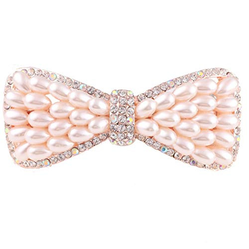 Women Imitation Pearl Hair Barrettes Fancy Crystal Rhinestones French Hair Clips Hair Accessories Bride Headwear C