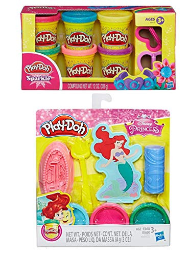 PD Play Doh Disney Princess Ariel Tools Set + Play Doh Sparkle Compound