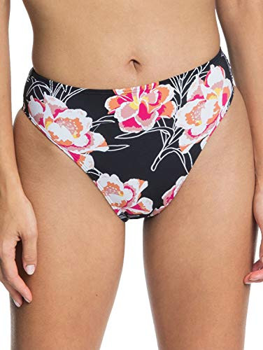 Roxy womens Printed Beach Classics High Leg Waisted Bikini Bottoms Anthracite Zilla Sample Small US