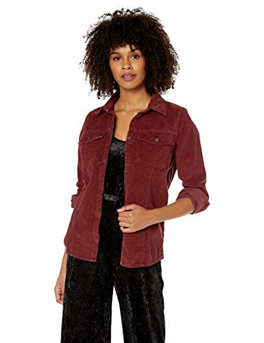 Roxy Junior s The Edge of Wildness Corduroy Shirt Jacket Oxblood red XS