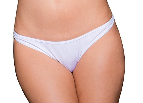 Escante Women s Double Clip Side Rouched Back Bikini White One Size