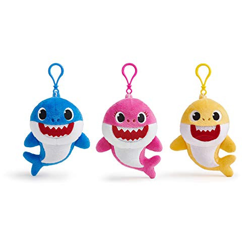 WowWee Pinkfong Baby Shark Plush Clips  Baby Shark Family 3Pack