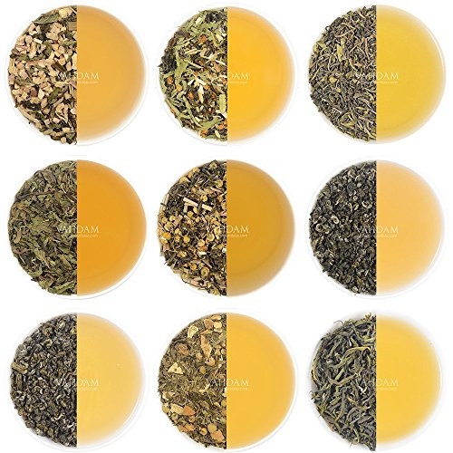 VAHDAM, Green Tea Sampler - 10 TEAS, 50 SERVINGS | 100% NATURAL INGREDIENTS | Detox Tea & Weight Loss | Brew Hot or Iced | Green Tea Loose Leaf | Tea Variety Pack & BEST SELLING Gift Set