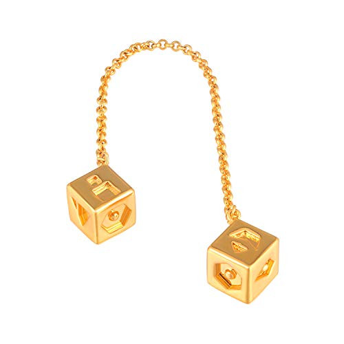 Xcoser Han Solo Dice Lucky Charm Chain Set Costume Accessories for Gift Golden