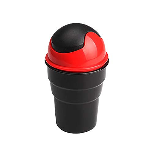 YIOVVM Car Garbage Can Car Auto Garbage Trash Can Red