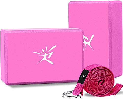 Risefit Yoga Blocks 2 Pack and Yoga StrapHigh Density Yoga Blocks 9x6x37 5FT Cotton Yoga Strap to Improve Strength Flexibility and Balance for Yoga Pilates Meditation Workout Fitness Gym Risefit Yoga Blocks 2 Pack and Yoga StrapHigh Density Yoga Blocks 9x6x37 5FT Cotton Yoga Strap to Improve Strength Flexibility and Balance for Yoga Pilates Meditation Workout Fitness Gym