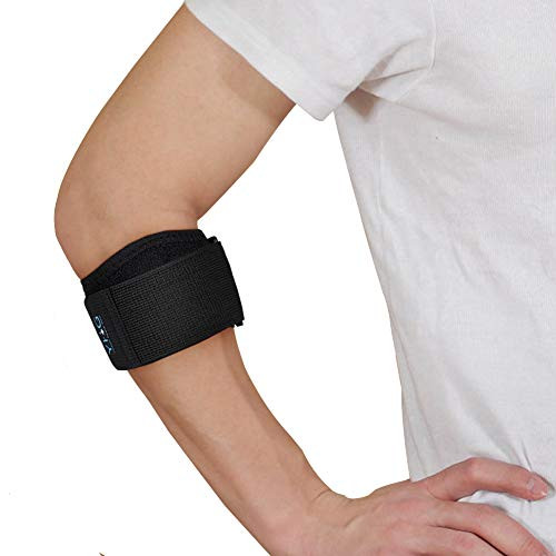 Elbow Brace for Tendonitis Elbow Support Strap Tennis Elbow Brace with Compression Pad and Lengthened Elastic Band for Strain Tennis Golfers Elbow Pain Relief
