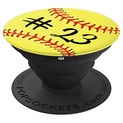 Softball Player 23 Back Jersey No 23 Gadget Sport Gift PopSockets Grip and Stand for Phones and Tablets
