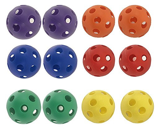 CSI Cannon Sports Set of 12 Assorted Colors Plastic Softballs