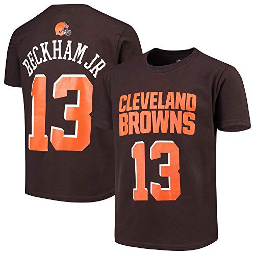 Odell Beckham Jr Cleveland Browns Brown Youth 820 Mainliner Name  Number Player TShirt XLarge 18/20