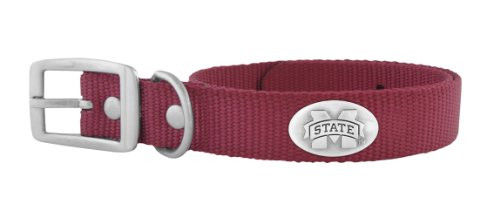 ZEPPRO Maroon Nylon Concho Pet Collar Mississippi State Bulldogs XSmall ZEPPRO Maroon Nylon Concho Pet Collar Mississippi State Bulldogs XSmall