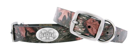 ZepPro Camouflage Leather Concho Pet Collar Mississippi State Bulldogs Large ZepPro Camouflage Leather Concho Pet Collar Mississippi State Bulldogs Large
