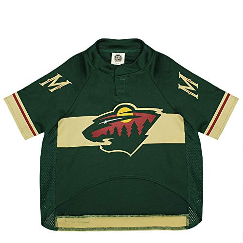 NHL Minnesota Wild Jersey for Dogs  Cats Small   Let Your Pet Be A Real NHL Fan
