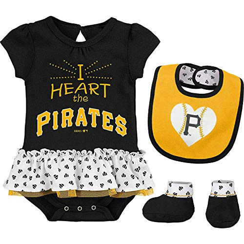 Outerstuff MLB Newborn Infants Girls Baseball Girl Creeper Bib Bootie Set 24 Months Pittsburgh Pirates Outerstuff MLB Newborn Infants Girls Baseball Girl Creeper Bib Bootie Set 24 Months Pittsburgh Pirates