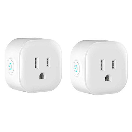Smart WiFi Plug Works with Alexa & Google Assistant, Wireless Mini Smart Outlet Socket, Remote Control Your Devices Anywhere, Voice Control with Echo & Google Home, IFTTT, No Hub Required, 2-Pack
