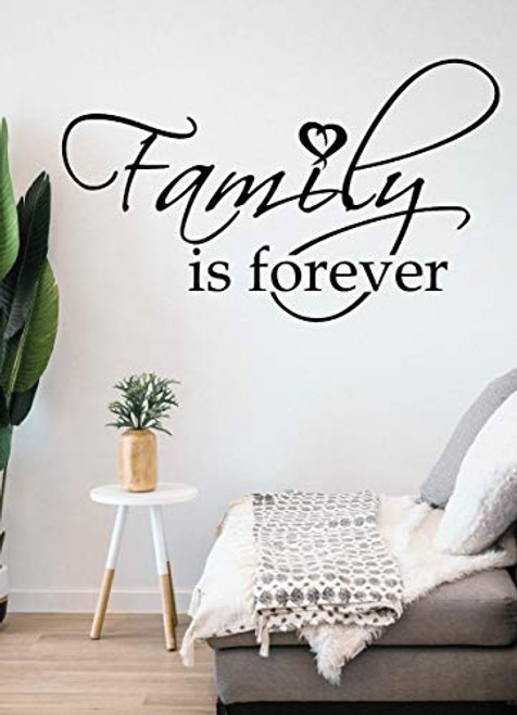 YOYOJOY Family is Forever Wall Decals Quote Home Decor Art Quote Decals Wall Art Stickers DecalBlack YOYOJOY Family is Forever Wall Decals Quote Home Decor Art Quote Decals Wall Art Stickers DecalBlack