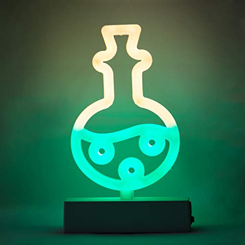 YR Halloween Decorations LED Neon Sign Light  Indoor Night Table Lamp with Battery or USB Powered for Party Living Room Family Room Kids Room Home Decor Yellow