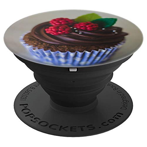 Yummy Chocolate Cupcake Design PopSockets Grip and Stand for Phones and Tablets