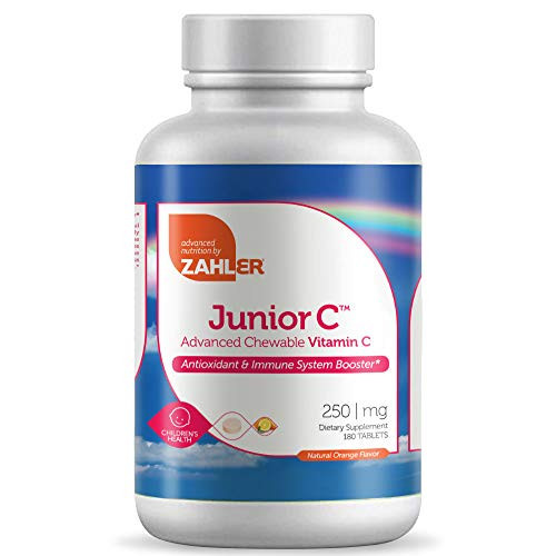 Zahler Junior C Chewable Vitamin C Great Tasting Vitamin C for Kids Certified Kosher 180 Count Zahler Junior C Chewable Vitamin C Great Tasting Vitamin C for Kids Certified Kosher 180 Count