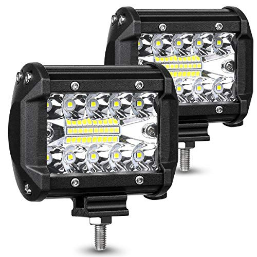 AMBOTHER LED Pods Light Bar 4 Inch 120w 12800lm Driving Fog Off Road Lights Triple Row Waterproof Spot Flood Combo Beam LED Cubes Lights For Pickup Truck Jeep ATV UTV SUV Boat, 2 Year Warranty, 2 Pack AMBOTHER LED Pods Light Bar 4 Inch 120w 12800lm Driving Fog Off Road Lights Triple Row Waterproof Spot Flood Combo Beam LED Cubes Lights For Pickup Truck Jeep ATV UTV SUV Boat, 2 Year Warranty, 2 Pack