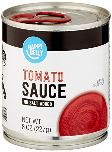 Amazon Brand  Happy Belly Tomato Sauce  No Salt Added  8 Ounce