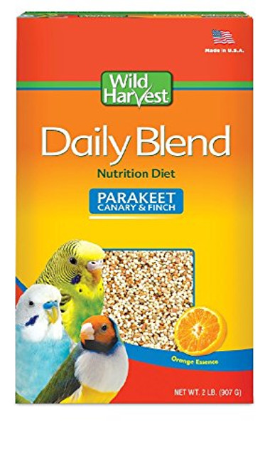 Wild Harvest Daily Blend For Parakeet  Canary  Finch   Small Birds 2Lb