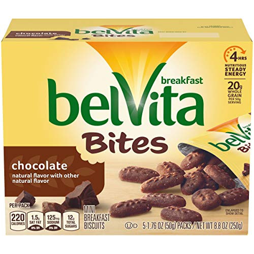 belVita Chocolate Mini Breakfast Biscuit Bites  5 Packs