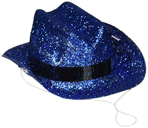 Amscan Glitter Mini Cowboy Hat  Blue