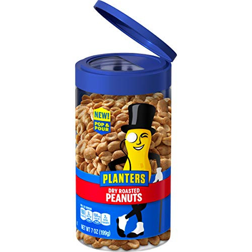 Planters Pop   Pour Dry Roasted Peanuts   7 oz  Jar