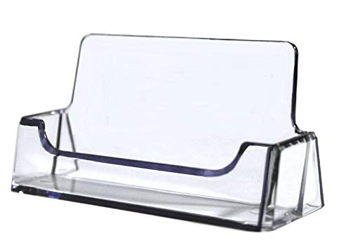 Tag Plastics   Clear Acrylic Business Card Holder Display Office Business Card Holder Business Card Stand Business Card Desk Holder  Fits 30 50 Business Cards  1