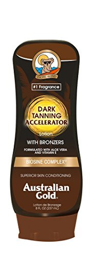 Australian Gold Dark Tanning Accelerator Lotion With Bronzer   8 Ounce