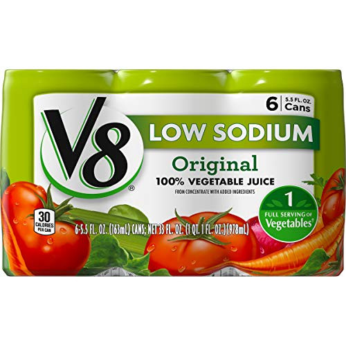 V8 Original Low Sodium 100 Vegetable Juice  5 5 Fl Oz  pack of 6