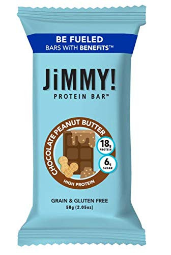 Jimmy Clean Protein Bar  Chocolate Peanut Butter Energy Bar  18g Protein  Low Sugar  Gluten Free  Single Sample Bar
