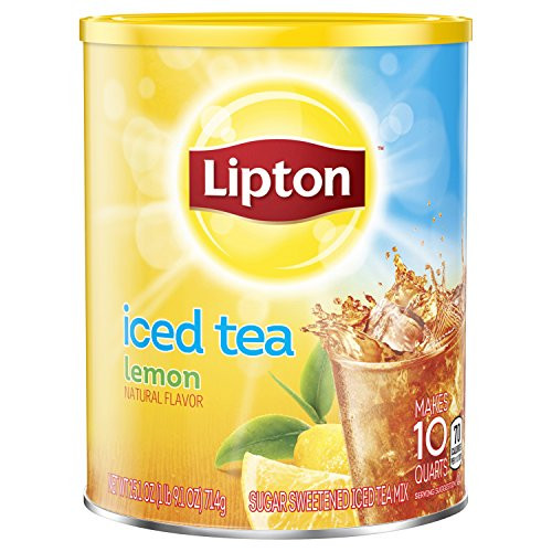 Lipton Black Iced Tea Mix  Lemon 25 1 Ounce