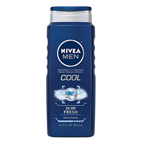 NIVEA Men 3 in 1 Body Wash  Cool Icy Menthol  16 9 Fl Oz
