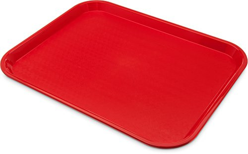Carlisle CT141805 Café Standard Cafeteria   Fast Food Tray  14  x 18   Red