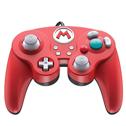 Nintendo Switch Super Mario Bros Mario GameCube Style Wired Fight Pad Pro Controller by PDP, 500-100-NA-D1